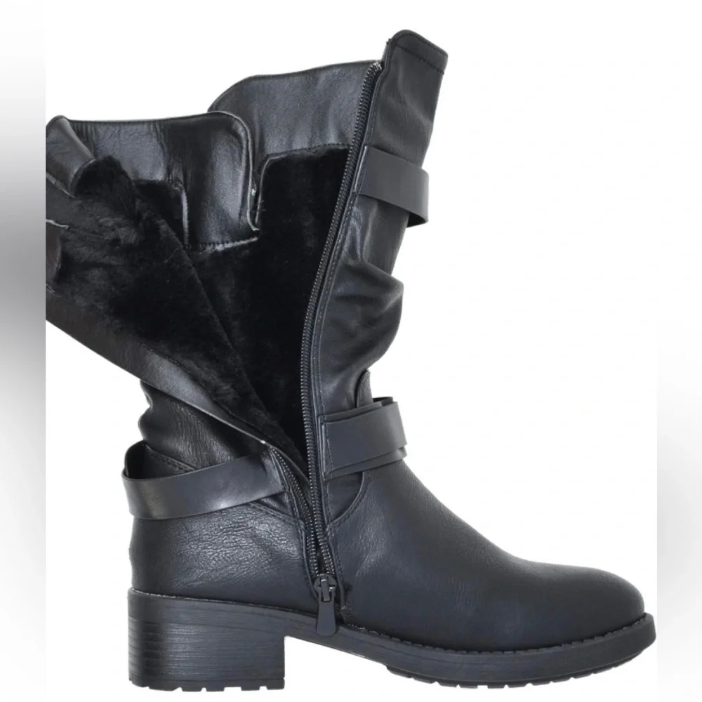 Mid Calf Riding Winter Boots - Picture 5 of 7